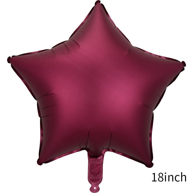 18 Inch Metallic Color Love Balloon Pentagram Aluminum Film Balloon Wedding Party Decoration Metallic Luster Color Balloon
