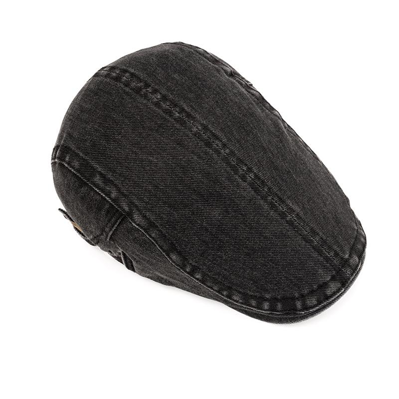 Britische Schirmmütze Herren Damen Retro Progressive Kappe Denim Baskenmütze