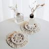 Handwoven Macrame Coasters Cotton Rope Braided Placemats Cup Pad Table Decor Heat Resistant Table Mat Cup