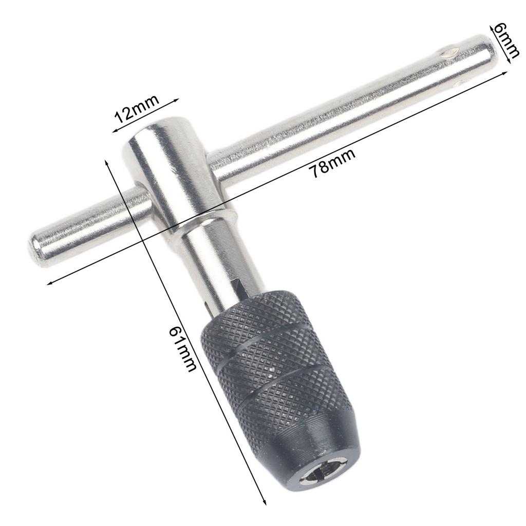 Compact Portable Tap Wrench Adjustable Tap Wrench Easy To Use Tool Efficient Ratcheting Mechanism Optimal Torque Application