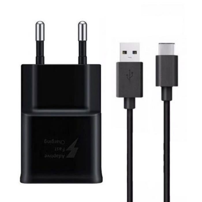 Câble USB-C + Chargeur Secteur - E.F.CONNECTION - 1 mètre - Compatible Xiaomi 14, 13, 12, 11, Redmi Note 11-11S
