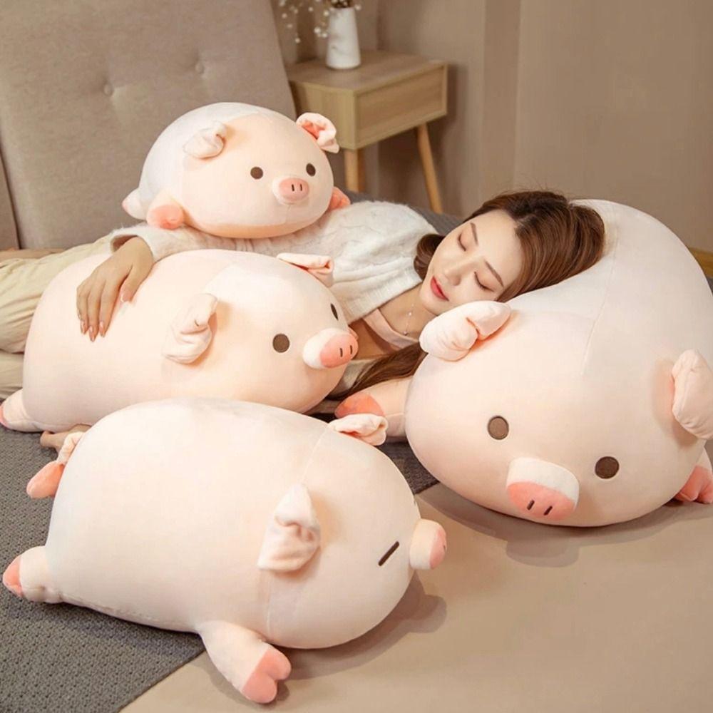 Huggable Plush Pig Toy Lying Design Lying Pig Plush Soft Stuffed Pig Doll For Kids