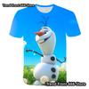 Anime Frozen Girls T-shirts Summer Short Sleeve Daily Tops