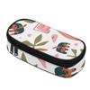Pencil Bag Zipper Closure Organized Storage 300D Polyester with Main Pocket Mesh Layer and Removable Pen Divider for Classroom Use