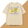 Retro Lemon Italy T-shirt Printed Short Sleeve T Shirt Women Casual Harajuku Streetwear Tee Tops Camiseta Women Summer Tees