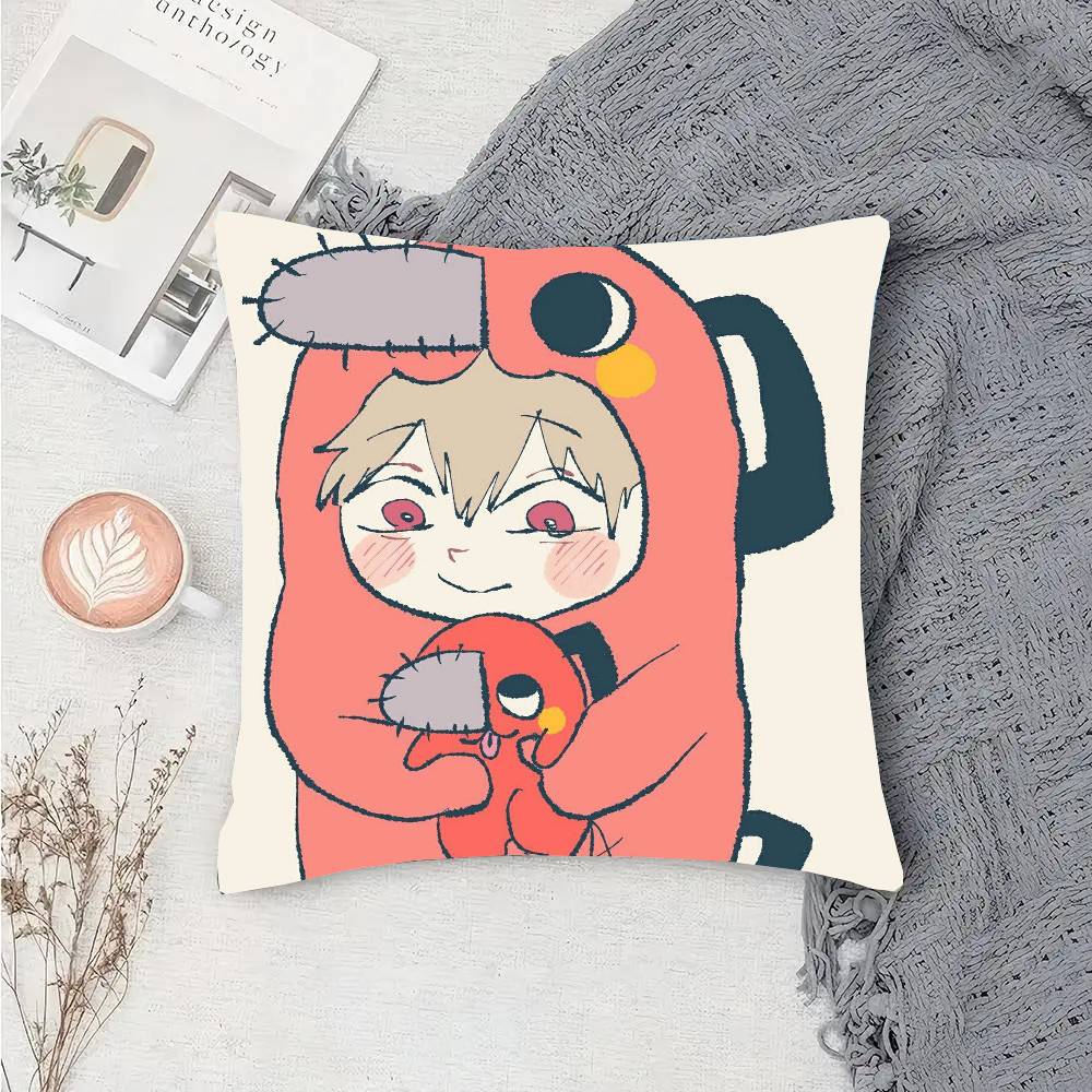 Pochita Japanese Anime Chainsaw Man Pillow Case Fashion Square Pillowcase Bedroom Sofa Room Ins Decoration Leisure
