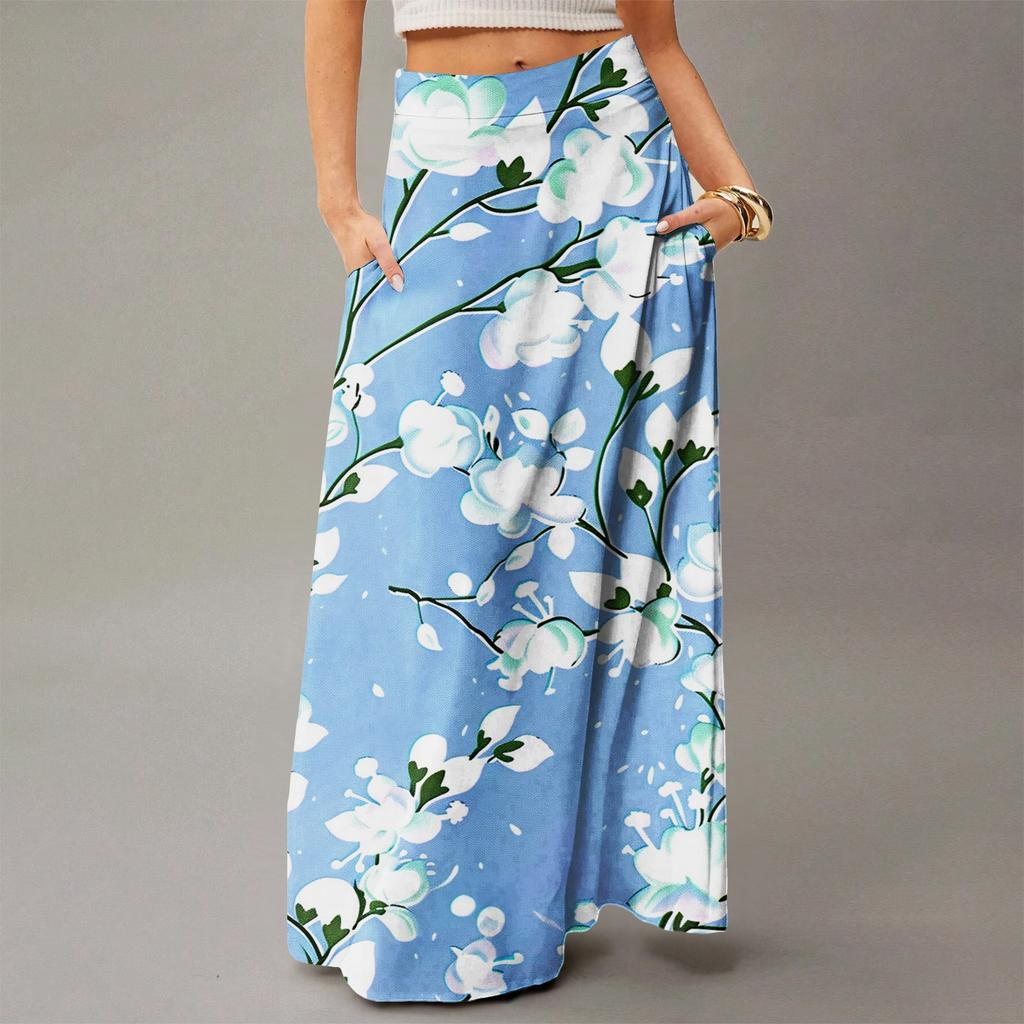 Women's Flowy Maxi Dress Regular Casual Summer Bohemian Skirt