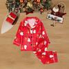 New Flame Retardant Christmas Cartoon Pattern Printed Home Clothes Children's Long-sleeved Trousers Pajamas Air-conditioned Clothes Set