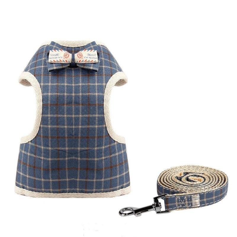 Puppy Cats Rabbits Harness and Leash Set for Small Dogs Mesh Harness Vest Dress Bow Chest Belt Chihuahua Yorkie Pets Accessories
