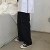 Men's Korean Style Loose Wide-Leg Cargo Pants with Drapey Fit - Retro Trendy Casual Trousers