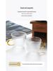 Set of Six Hammered Pattern Small Borosilicate Glass Tea Cups for Kung Fu Tea Tasting