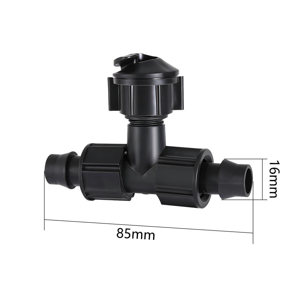 5Pcs 16mm Drip Irrigation Barbed Bypass Valve Tee Joint Drip System Water Diverting Valve For Drip Irrigation Hose Adapter
