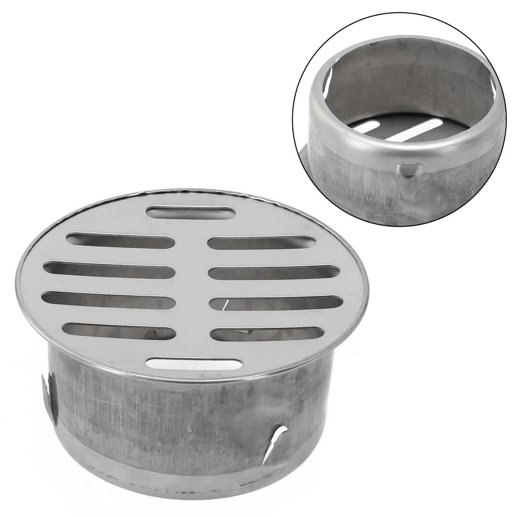 Stainless Steel Balcony Drainage Roof Round Floor Drain Cover Rain Pipe Cap Floor Drain Odor And Blockage Prevention