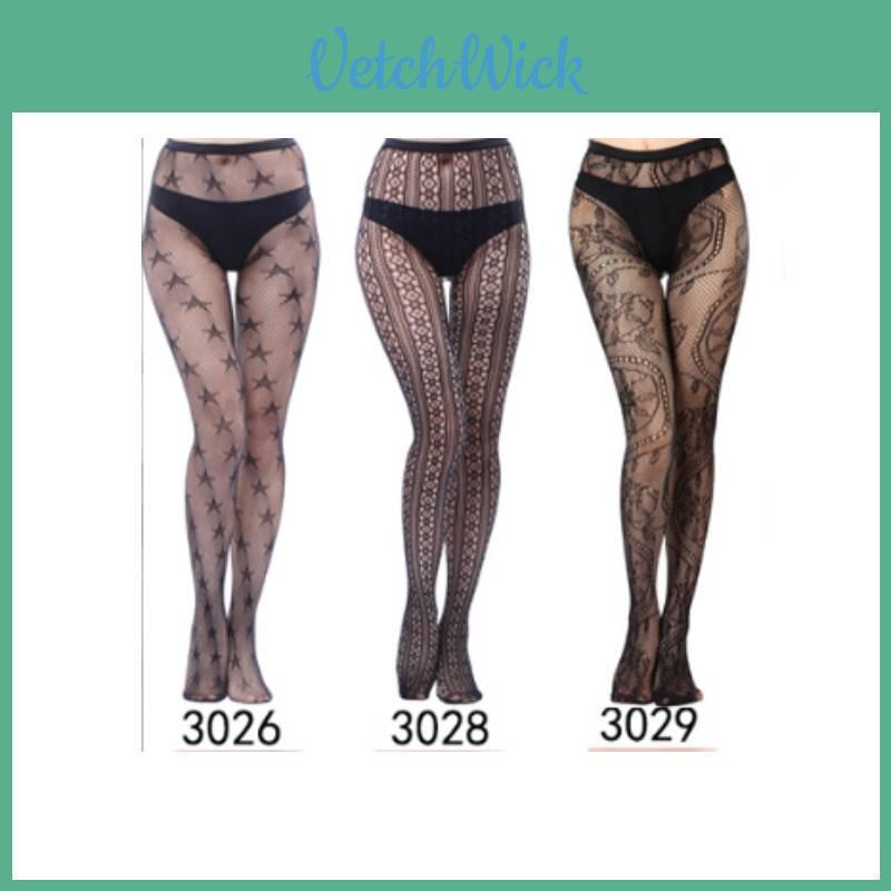 Sexy Lace Fishnet Tights With Floral And Geometric Patterns For Youth