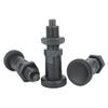 Perno di indicizzazione a molla retrattile autobloccante M10/M12/M16/M20, perno di posizionamento, perno con pomello in plastica con dado
