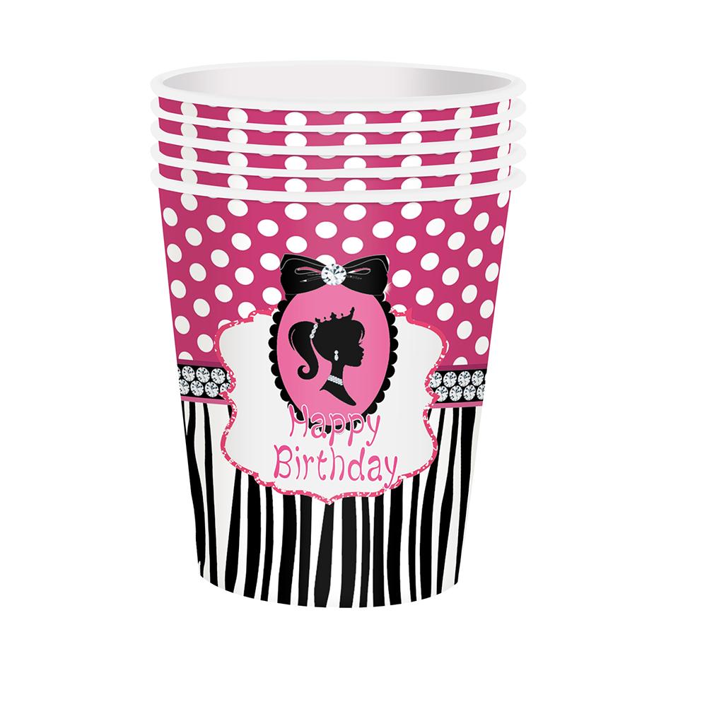 51pcs Barbie Birthday Party Supplies Include Plates Napkins Cups Tablecloth