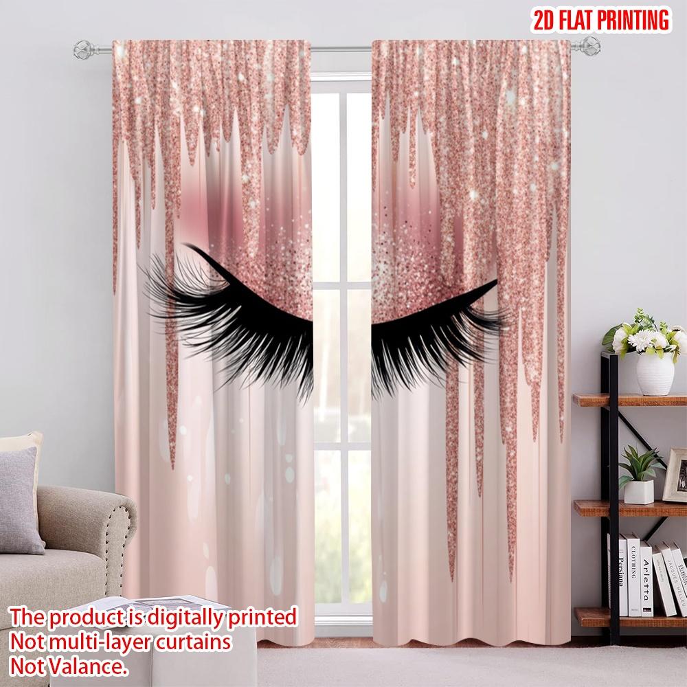 

2pcs,2D plane printing Curtains Roller Blinds Glamorous Blink Polyester Woven (without rod) Home Decor Ldeal for Living Room, 52.50 × 116.00 cm 2 pcs
