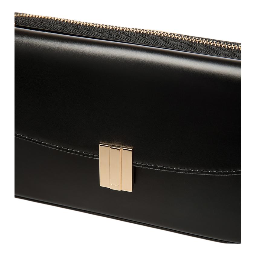 Bally Ollam Flap Closure Leather Crossbody Bag Small Women Bags Black 6310854