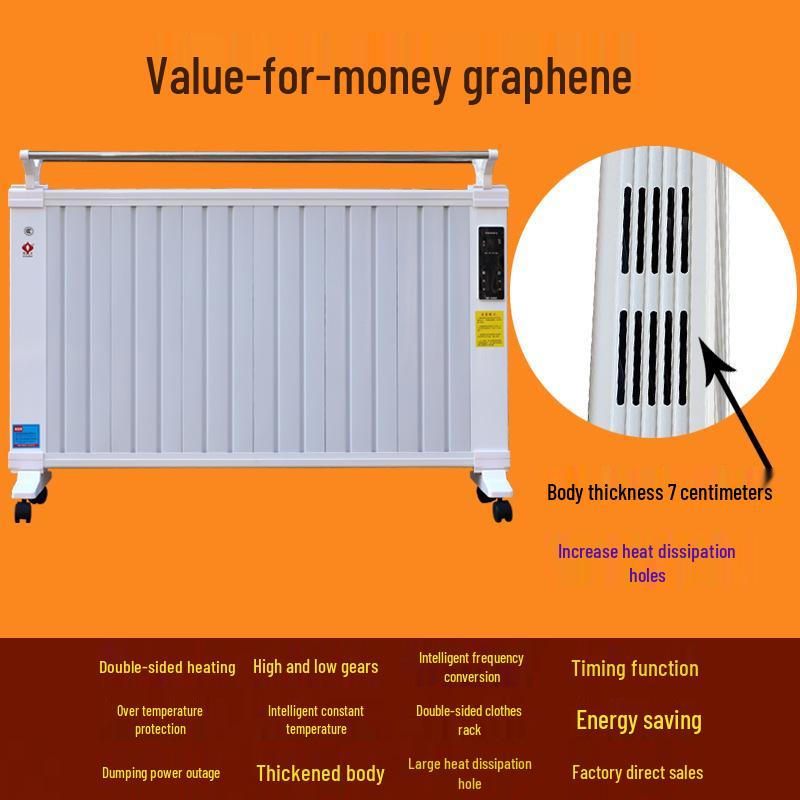 Energy-Efficient Graphene Wall-Mounted Heater for Large Areas