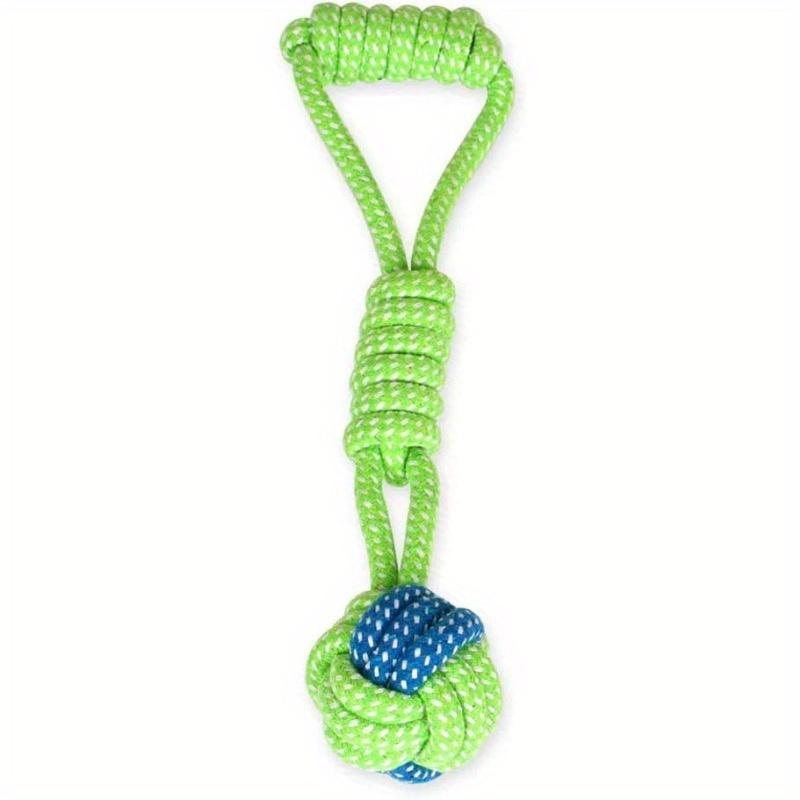 Washable Durable Dog Rope Knot Ball Interactive Tug Of War Teeth Cleaning Training Toy For Small Medium Dogs