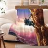 Custom Warm Fleece Blanket for Sofa Bed Soft Flannel Throw King Size Perfect for Camping Winter Zelda Theme
