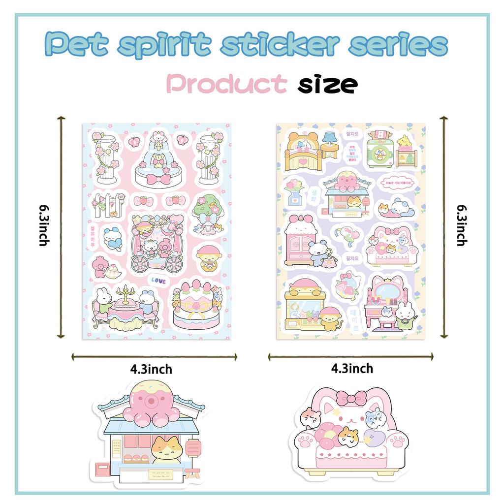 8 Cartoon Spring Travel Collage Hand-on DIY Guka Hand Account Mobile Phone Case Laptop Decoration Waterproof