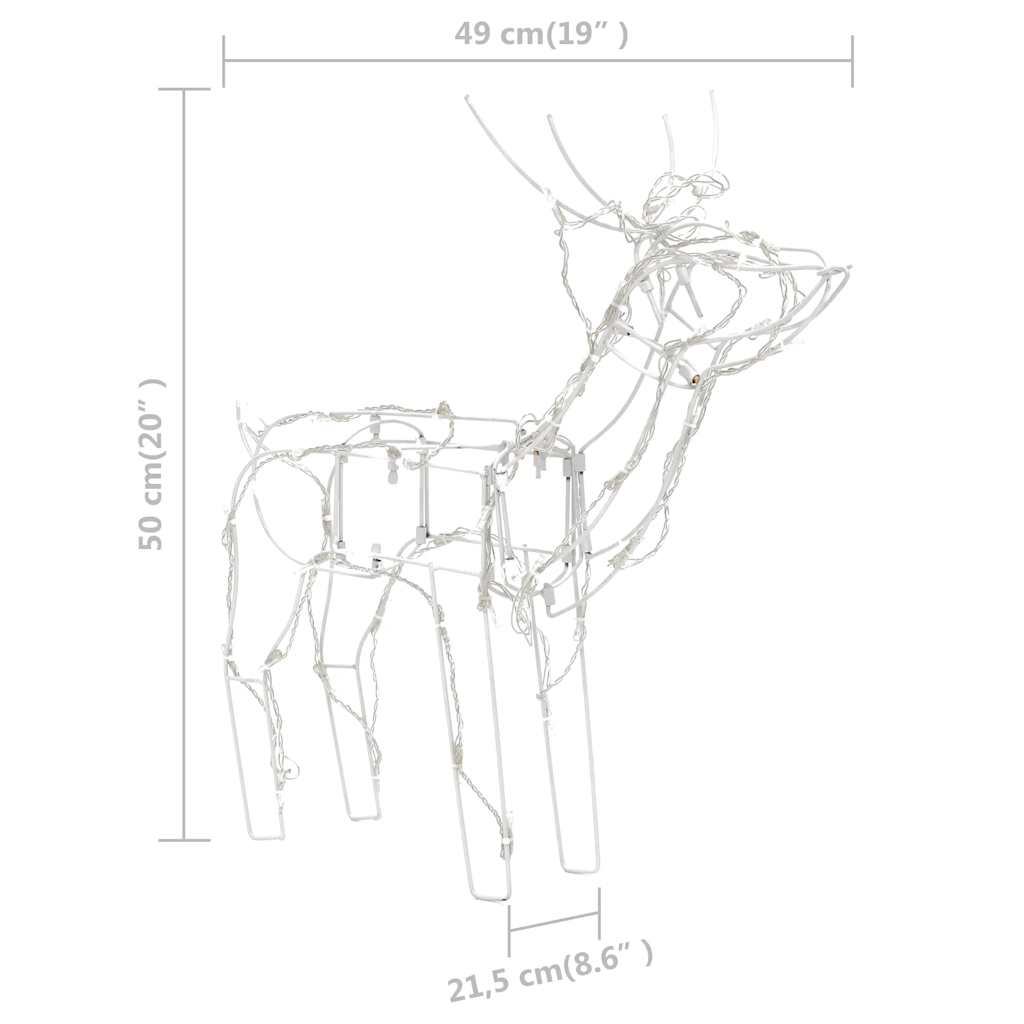 3 Piece LED Reindeer Set Christmas Decoration 229 LEDs
