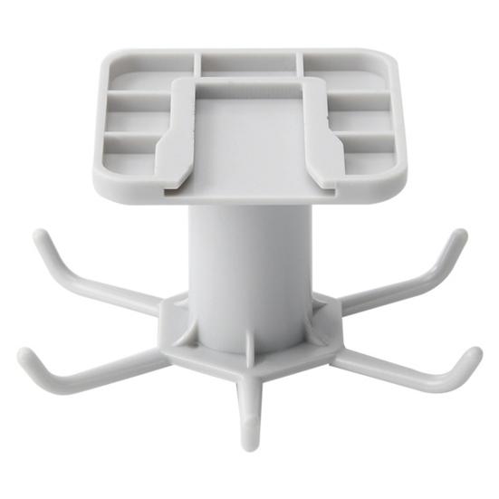 

Вешалка для кухонной утвари под шкафом Крючок для хранения ложек Вращающийся на 360 градусов Самоклеящийся без сверления Нескользящая щетка Лопатка Половник Зажим для еды Подвесной серый