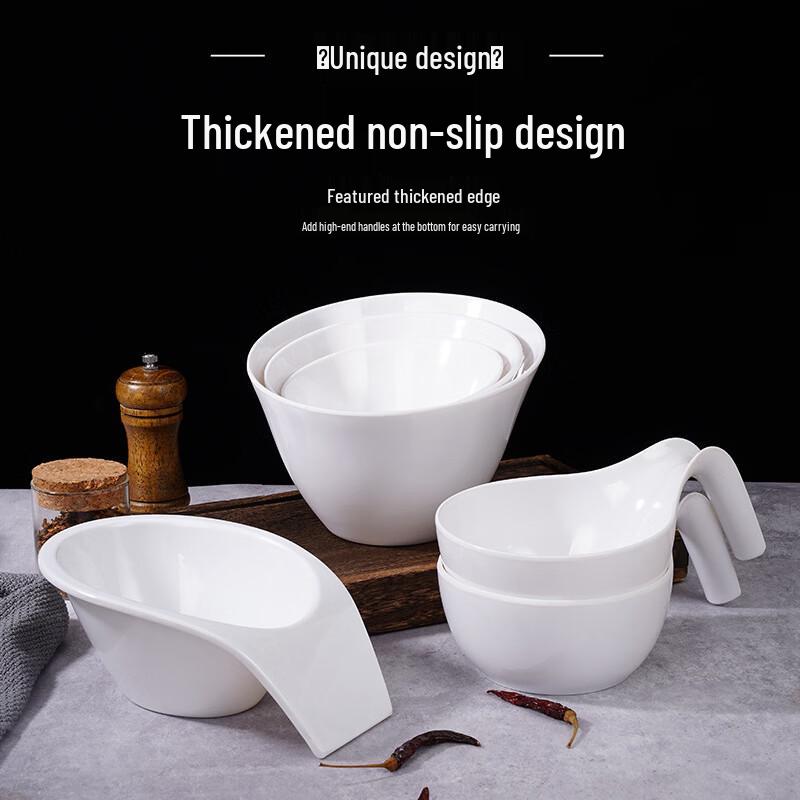 Slanted Melamine Buffet Serving Bowl