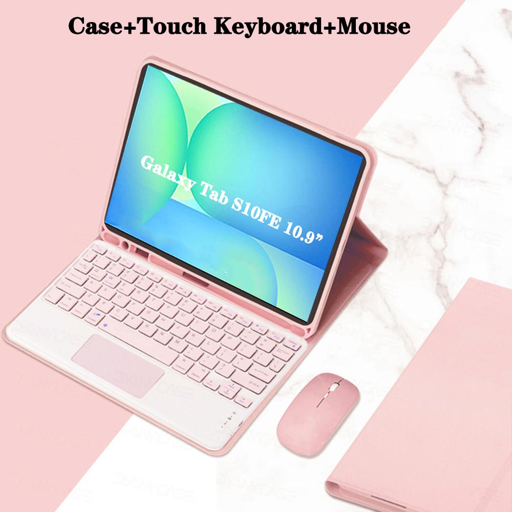 Case for Samsung Galaxy Tab S10 FE 10.9 Inch, Keyboard Cover for Samsung Galaxy Tab S10 FE 10.9 Inch SM-X520/X526/X526B