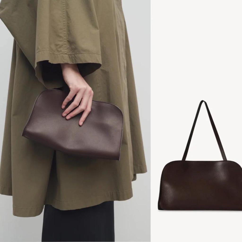 The Row Peggy Cowhide Clutch: 2025 Women's Large-Capacity Shoulder Bag