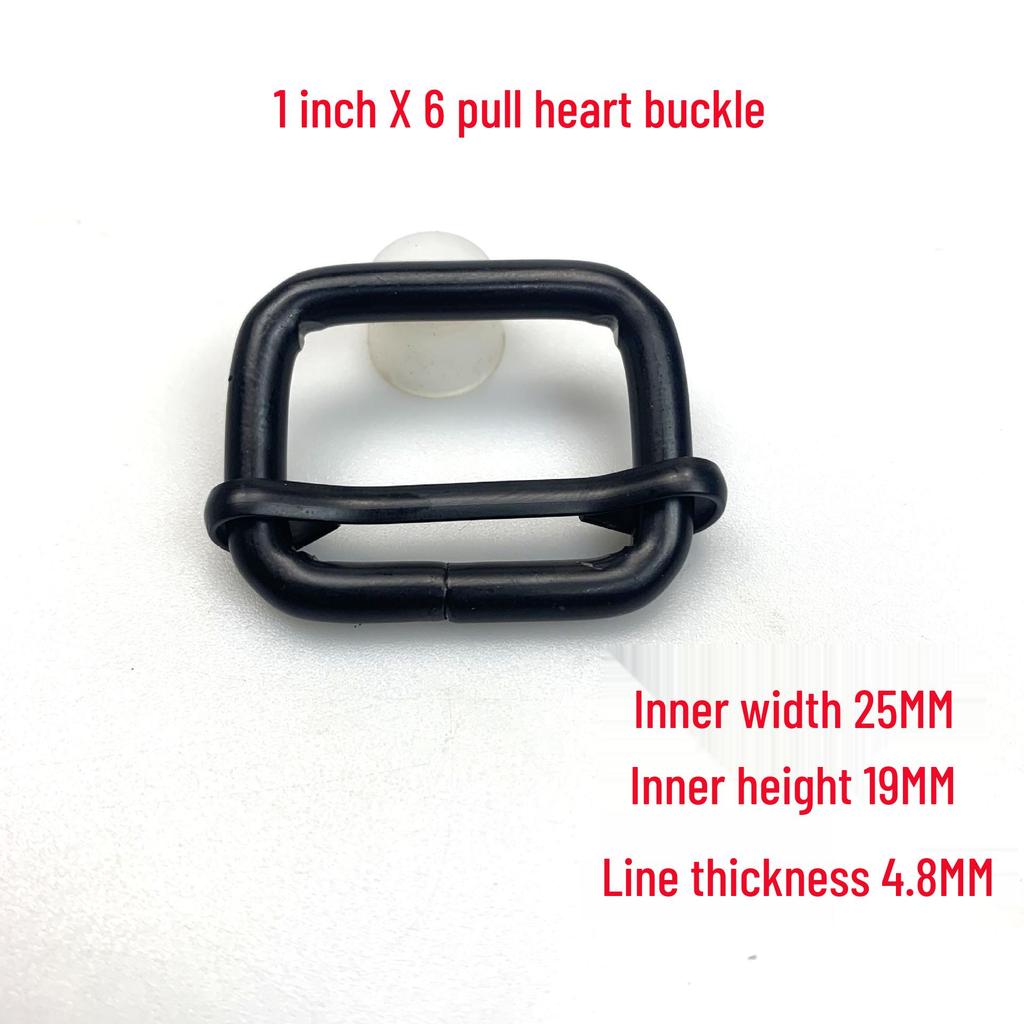 Electroplated 4.8MM Black Iron Ladder Buckle for Backpack Accessories