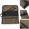Uonlytech Rollwerkzeugtasche Leinwand Aufrollbare Tasche Schraubenschlüssel-Organizer mit Taschen Holz schnitzwerkzeuge Meißel Handwerkzeuge Tasche für Mechaniker Schreiner