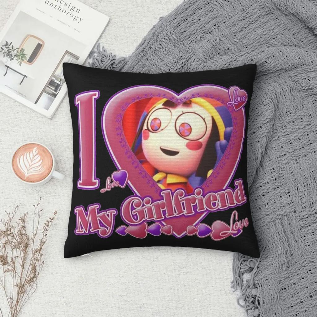 Pomni The Amazing Digital Circus Pachet Fețe de Pernă Pătrate Acasă Desen Animat Bufon Husă de Pernă Drăguță Față de Pernă Decorativă