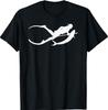 Scuba Diver Silhouette Underwater Diving Lover Graphic T-Shirt