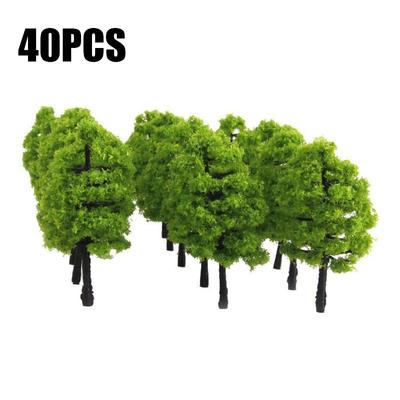 40Pcs HO OO Scale Model Trees Train Railroad Layout Diorama Wargame Scenery