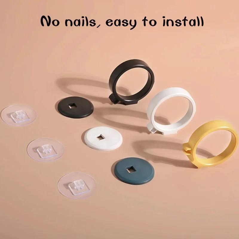 Simple Bathroom Shelf Bathroom Wall Mounted Air Duct Shelf Storage Free Punch Hair Dryer Rack Wall Shelf  Bathroom Accessories