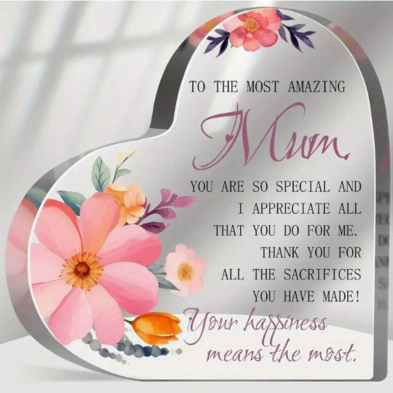 

Гравированное сердце для мамы на день рождения, подарок на день матери для мамы, новинка, табличка, подарки 10