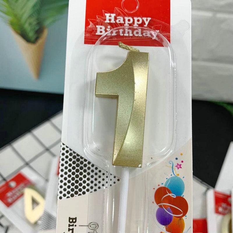 Opera House Candle Series: Vintage Gold Number Candles for Birthday & Anniversary Cake Decorations