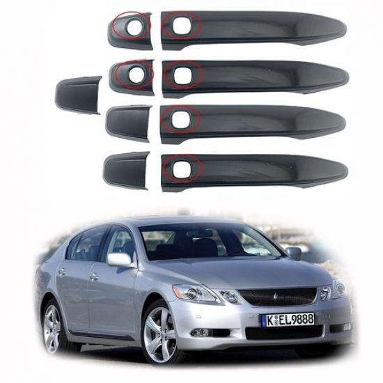 Gloss Black Car Decoration Door Handle Covers Trim For Lexus LS430 LS 2001-2006