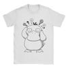 Mens PPokemon Psyduck Pattern T Shirt 100 Cotton Tops Funny Short Sleeve Crewneck Tees Original TShirts
