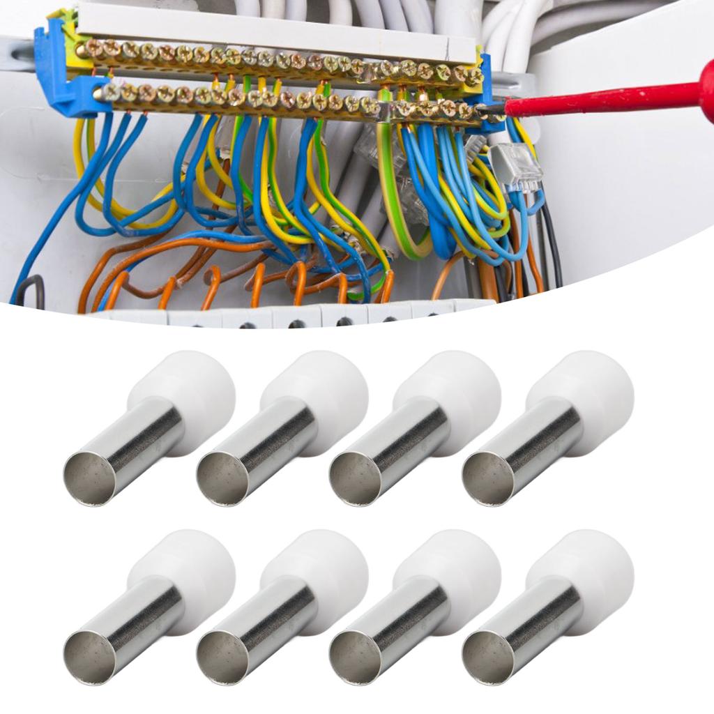 100Pcs Insulated Ferrule Pin Crimp Terminals  Style Cord End Connectors 6 AWG E16-18