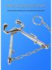 Cattle Nose Pliers with Chain - Stainless Steel Piercing and Restraining Device for Livestock