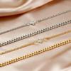 2Pcs Simple Stainless Steel Bracelet Set for Women Men, Zircon Heart Charms Couple Bracelets, Fashion Jewelry for Lover Gift