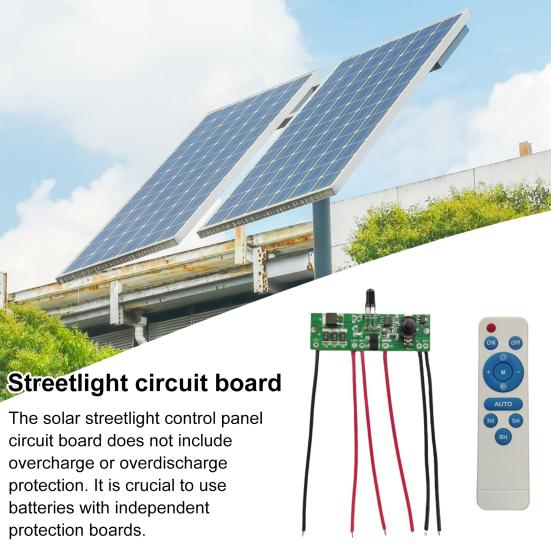 Solar Street Light Controller Module with Remote Control Universal Easy to Install Battery Powered Street Light Circuit Board
