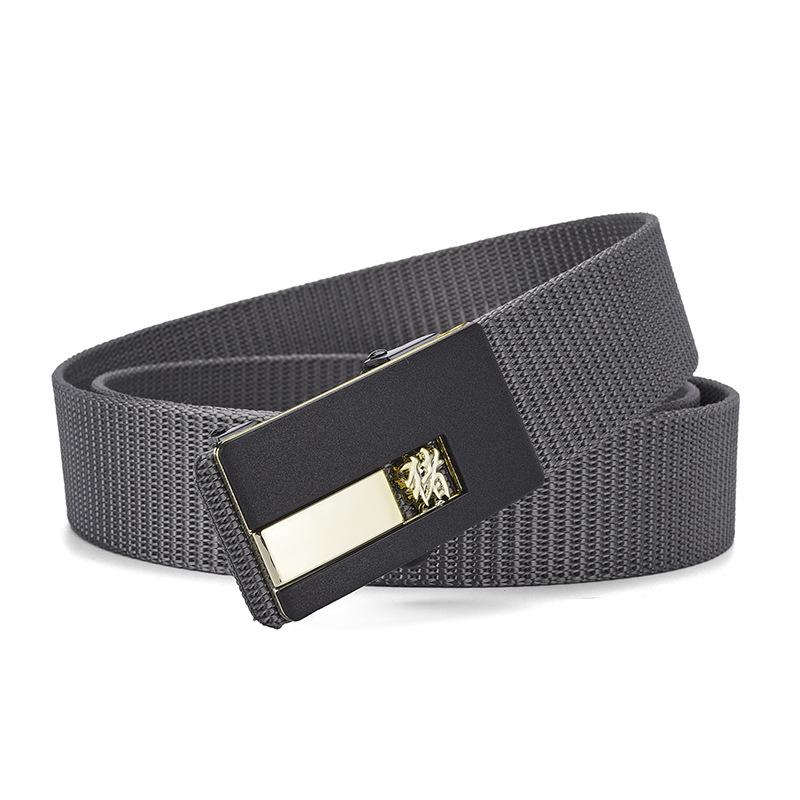 Zodiac Toothless Canvas Belt Simple Automatic Buckle Imitation Nylon Belt Casual Men'S Belt