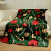 Merry Christmas Print Blanket Bedroom Blanket for Livingroom Couch Lunch Break Soft Throw for Friend's Festival Gift