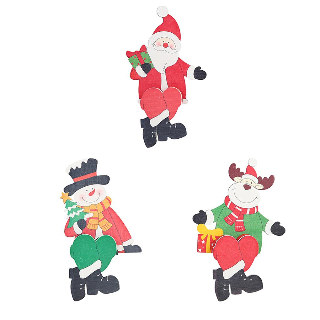 Wooden Pendants Sitting Christmas Doll Ornaments Christmas Party Decorations Xmas Tree Ornaments