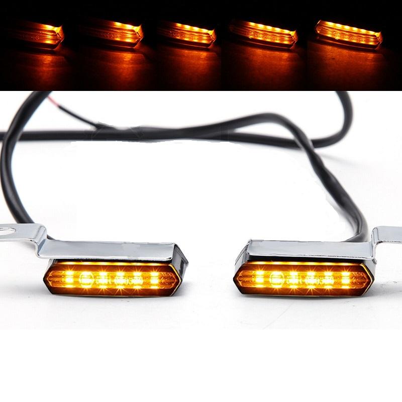 2pcs Motorcycle Turn Signals Handlebar Light For Harley Davidson Sportster 1200 883 Running Lights Mini Lamp Car Accessories