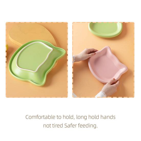 4Pcs Cat Bowl Plastic Anti-Tipping Feeding Bowl Weighted Structure Feeding and Drinking Bowl Spill Proof Pet Bowl for Cats and Dogs Durable Pet Food